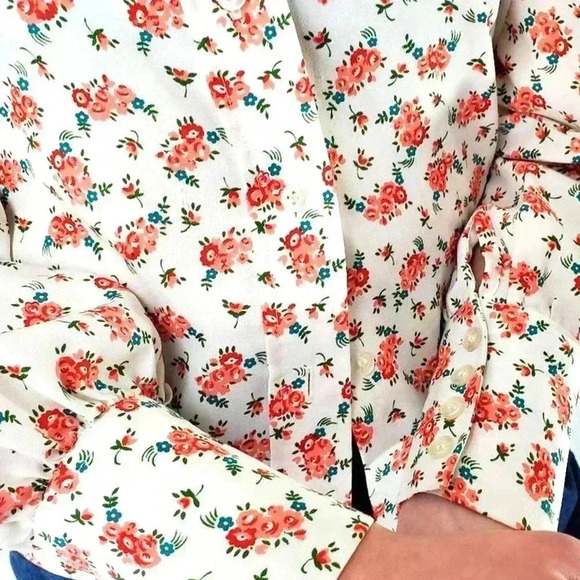 Rare Vintage 70s Sears JR Bazaar Western Floral Button Up Shirt - Picture 3 of 8